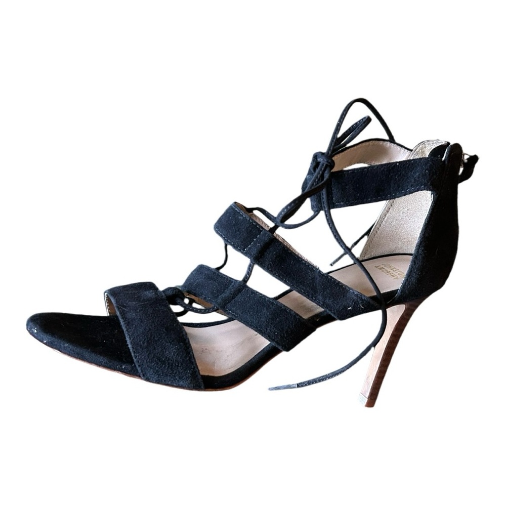 Johnston & Murphy Genuine Leather Black Stiletto Heels Size 8